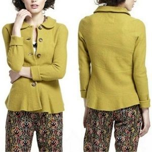 Anthropologie Mustard Yellow Jacket